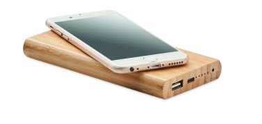 Logotrade presentreklam bild: 6000 mAh Powerbank i bambu