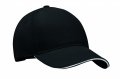 5 panel basebollkeps, Vit/svart