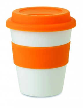 Logotrade reklamprodukter bild: Take away mugg PP silikon lock