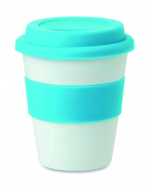 Logotrade reklamprodukter bild: Take away mugg PP silikon lock