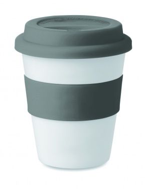 Logotrade kampanjprodukter bild: Take away mugg PP silikon lock