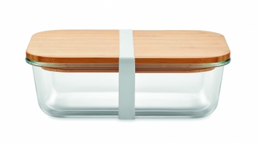 Logotrade profilreklam bild: Lunchbox i glas/bambu