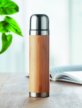 Logotrade presentreklam bild: Thermos med bambu 400ml CHAN BAMBOO