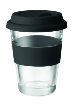 Logotrade reklamprodukter bild: Take away mugg i glas