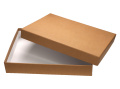 Box laminerad med dekorativt papper (26,5x15,5x3,5cm) 45003700, beige