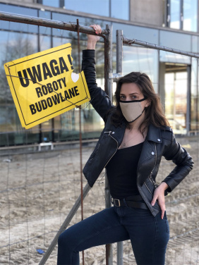 Logotrade reklamprodukter bild: MARS PRO bomullsmask (storlek M) med ficka och HEPA-filter 1380165