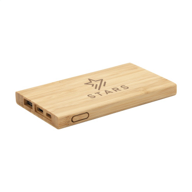 Logotrade presentreklam bild: Bamboo 4000 Powerbank extern laddare