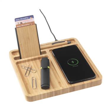 Logotrade profilreklam bild: Bamboo Organizer laddare