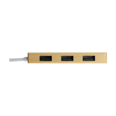 Logotrade presentreklam bild: Bambu USB-hubb