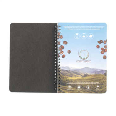 Logotrade reklamprodukter bild: Kaffepapper Notebook Wire-O A5