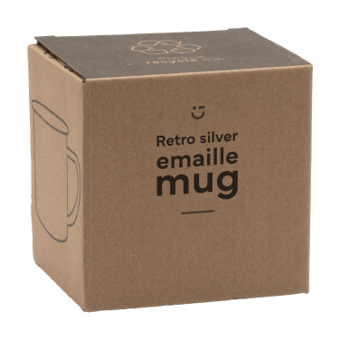 Logotrade profilprodukter bild: Retro Silver Emaljmugg 350 ml