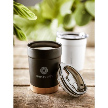 Logotrade profilprodukter bild: Kobe Bamboo RCS Recycled Steel 350 ml kaffekopp