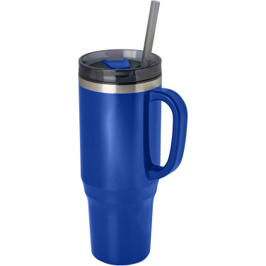 Logotrade profilprodukter bild: Melbourne RCS-certifierad mugg med sugrör, 1 200 ml