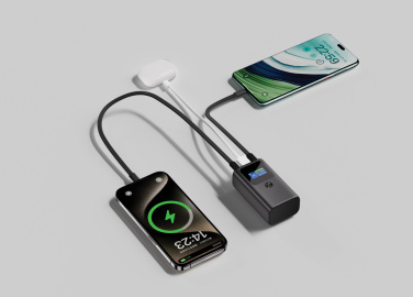 Logotrade presentreklam bild: Urban Vitamin Campbell 55 W 10 000 mAh powerbank, fickformat