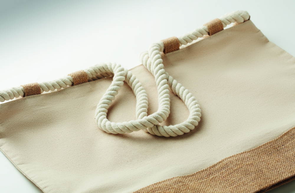 Logotrade kampanjprodukter bild: Strandväska i canvas/jute