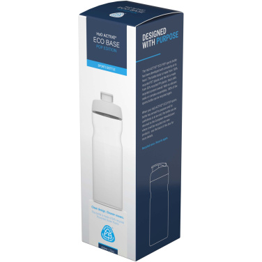 Logotrade reklamprodukter bild: H2O Active® Eco Base 650 ml sportflaska med uppfällbart lock