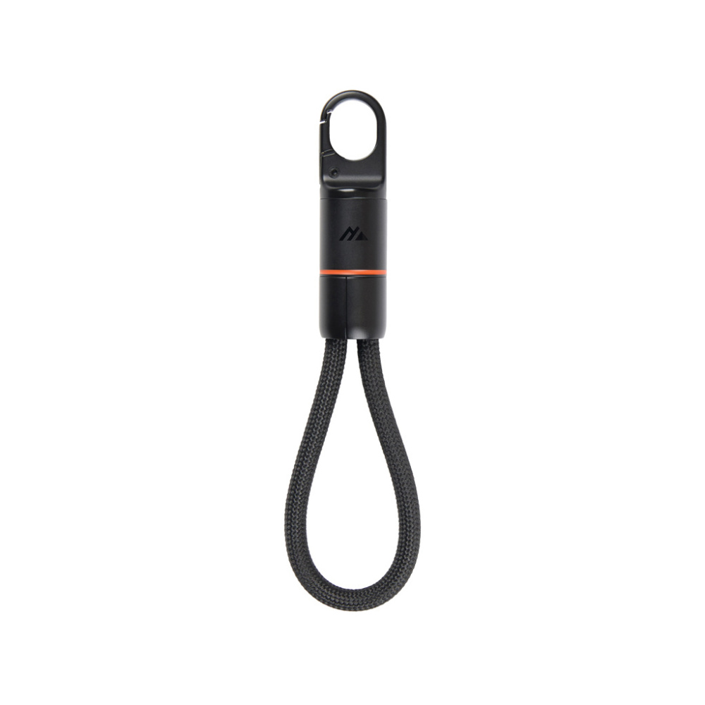 Logotrade profilprodukter bild: Nordic Drift Everest USB-C 60W snabbladdningskabel karbinhak